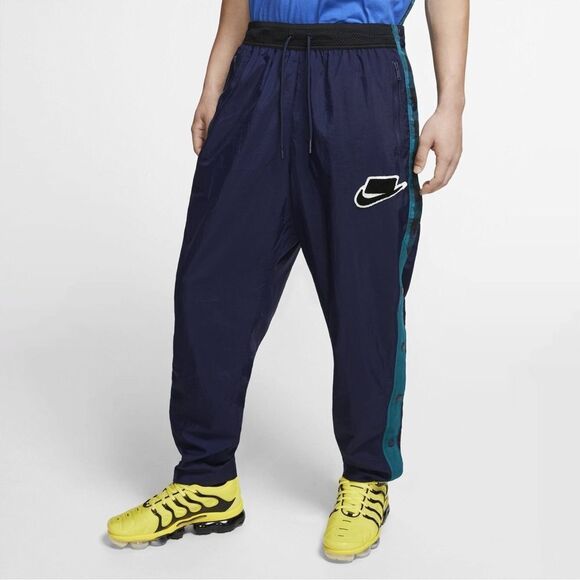 Nike Other - NIKE Sportswear NSW Woven Break Away Athletic Pants in Navy Blue Plaid Size XXL